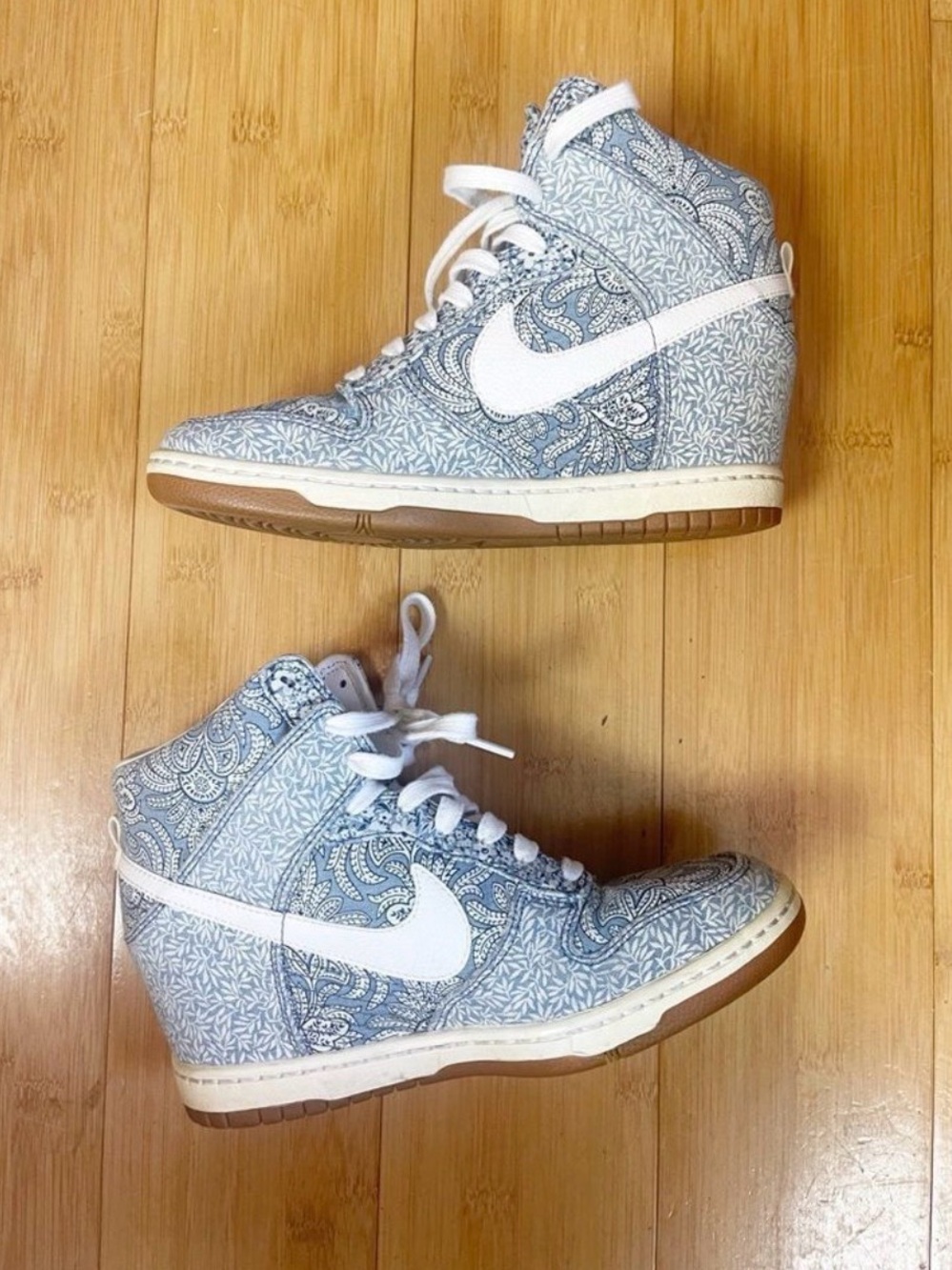 Archival 2014 Nike Liberty of London x Dunk Sky Hi Blue Recall Womens Sneakers